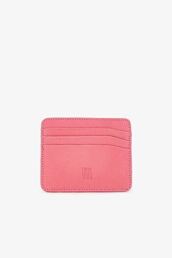 Valmenti Men's Genuine Leather Pink Card Holder