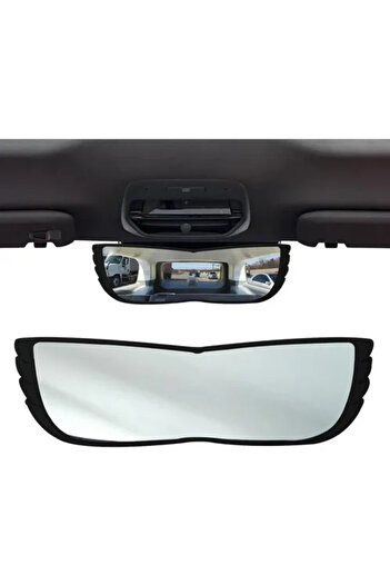 zola Car rearview mirror, 160° panoramic view, convex shape, length 29 cm, mirror mount