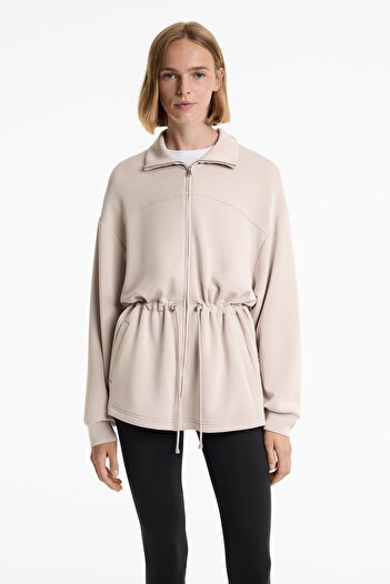 Oysho Long jacket with soft-touch modal and pockets