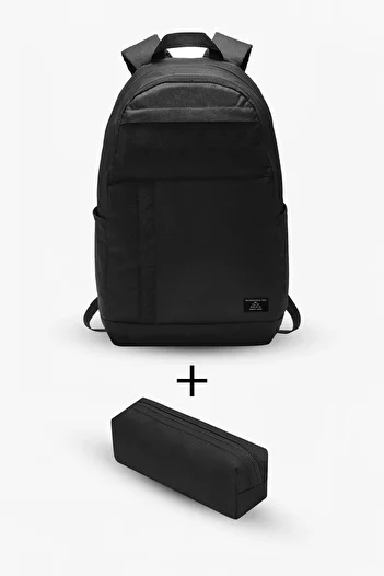 D'VERS Daily School Backpack with 4 Compartments and Black Water Repellent Fabric Featured Pen Holder