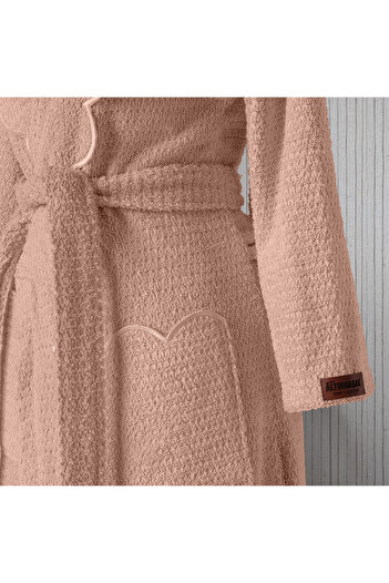 Altınbaşak Valora 100% Cotton Women's Bathrobe Powder