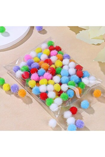 HOBYGAMES Glitter Mini Round Pompom 1mm - Pack of 50