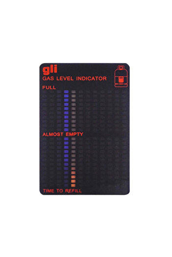 OEM Magnetic gas cylinder level indicator, CRT, Never Empty, Butane, Propane, 10 x 6.2 x 0.1 cm