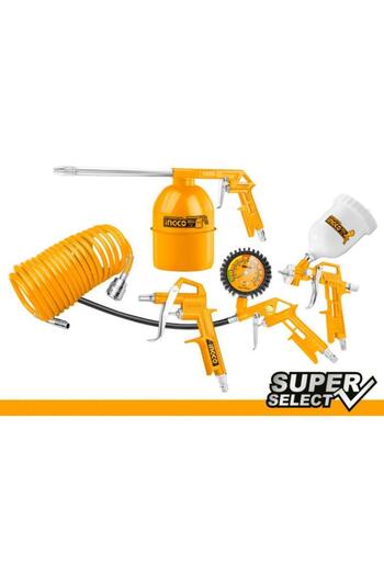 Bervas ﻿SET 5 ACCESORII COMPRESOR SUFLAT VOPSIT GRESAT MANOMETRU ROTI INGCO