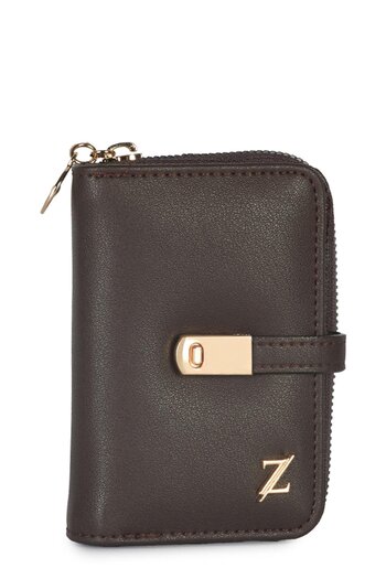 Zühre Zippered Coffee Mini Wallet Zc025