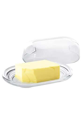 shumee Glass butter dish