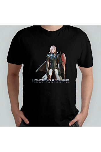 Pixxa Final Fantasy Xlll / 13 100% Cotton Crew Neck T-Shirt Model 1