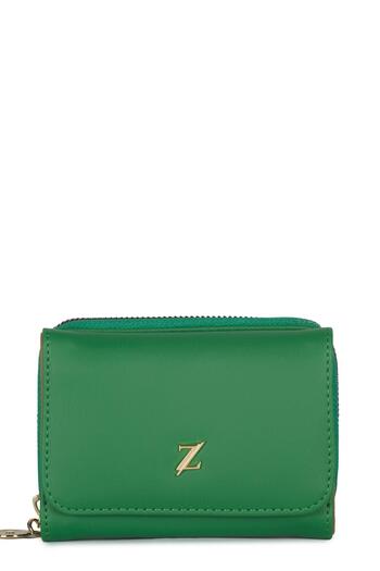 Zühre Green Wallet with Snap Closure Compartment Zc028