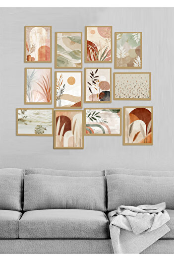 Harikabirev 12-Piece Mdf Set Kitchen-Living Room-Wall Table Bohem2 | Frame View 12Limdf