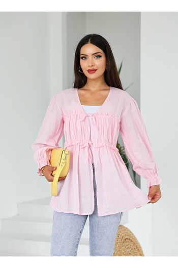Vegove Front Gathered Kimono Tunic