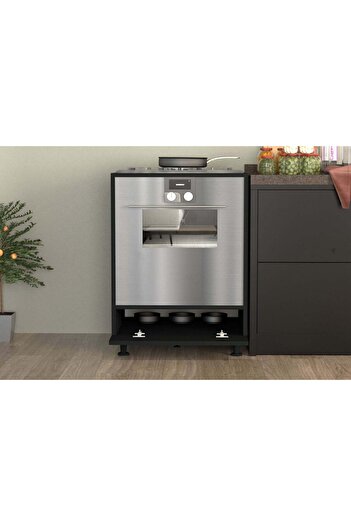haaus Yukon Oven Body, Black, 60 x 58 x 87 cm