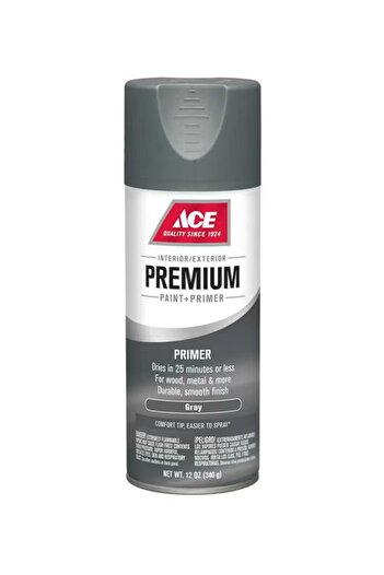 ACE Premium Gray Spray Paint Primer for Smooth and Durable Surface Preparation