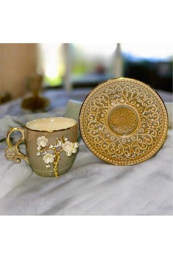 decovien 6 Person Porcelain Coffee Cup Set