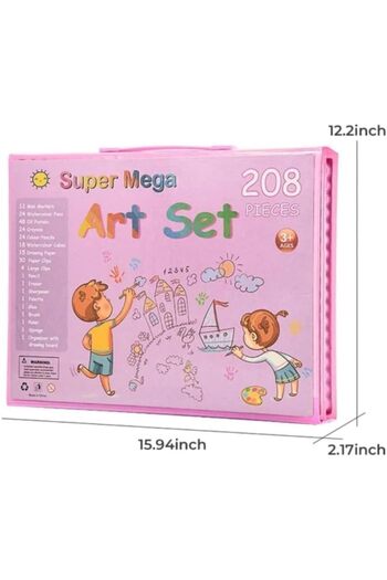 SKY TOUCH SKY-TOUCH 208-Pieces Drawing Art Kit, Art Supplies Gifts for Girls Boys Teens, Art Set Crafts Case w