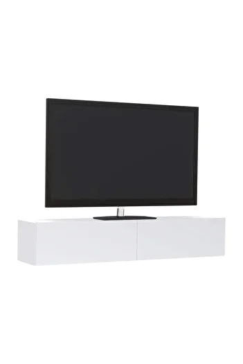 haaus Comfortable TV Island, 2 Uses, Alb, 135 x 28 x 25 cm