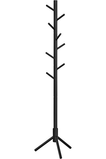 Hepta Collection Vasagle Coat Rack, Free Standing Coat Rack, Made of Solid Wood Coat Rack, Tree Shape, with 8 Hooks, Wear