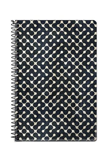 Stylizedd Connect The Dots A5 Spiral Notebook White/Blue
