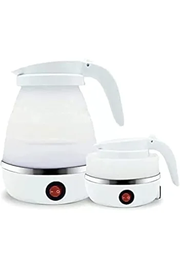 Shopi New Travel Foldable Silicon Water Heater Jug Collapsible Mini Portable Electric Kettle