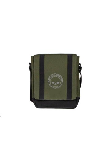 CrowsGate Harley Chopper Skull Logo Saddlebag Green Color