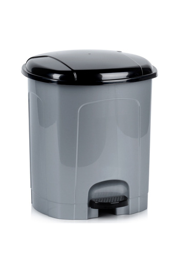 shumee Plastic pedal bin, grey, 11.5 l