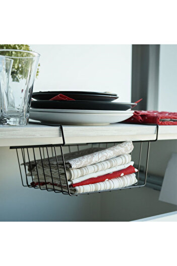shumee Black metal hanging basket for shelves 27.5x25x14 cm
