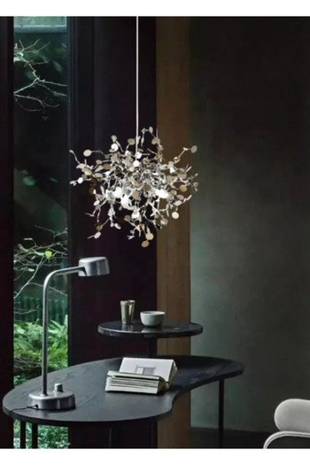 LUXXO Suspensie Monetti Silver, 3xG9, corp aluminiu, decoruri metalice, 45x45x45cm