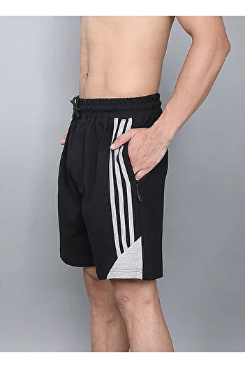 LAUREN SMITH Athletic Men’s Shorts 100%Cotton Comfortable Workout, Elastic Waist & Zipper Pockets-
