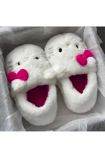 Gofeel Pembe Hello Kitty Nasomi Tatlı Peluş Panduf Terlik