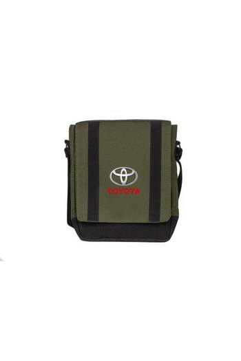 Z zepplin Toyata Text Logo Green Saddle Bag