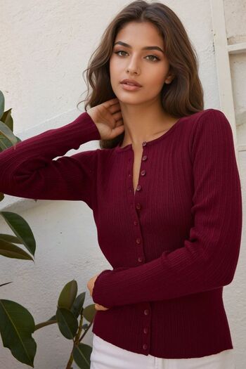Hiccup Buttoned Basic Cardigan