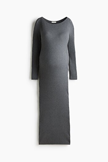 H&M MAMA Kayık Yakalı Bedene Oturan Elbise