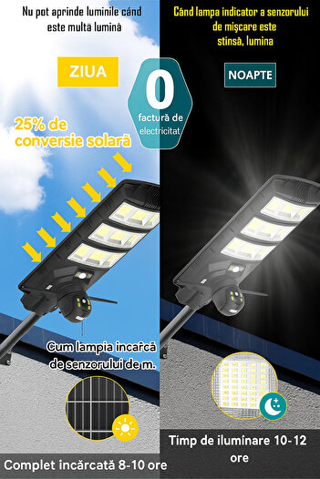 Brivoo® Solar Lamp with 4G Surveillance Camera, IP65, Solar Panel, Waterproof and Dustproof Outdoor Lighting