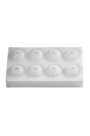 Pavoni Silicone mold for single-serving cakes, chestnut/hazelnut Maron by Cédric Grolet, 8 cavities, Ø53×55mm