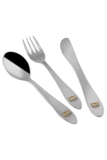 shumee CAT 3-piece steel children's cutlery