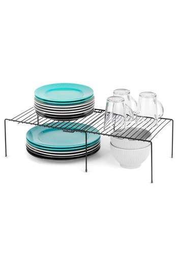 shumee Black metal kitchen shelf, extendable, 34.5-48 cm