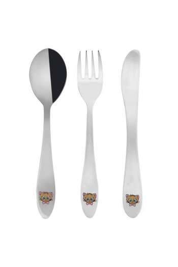 shumee CAT 3-piece steel children's cutlery
