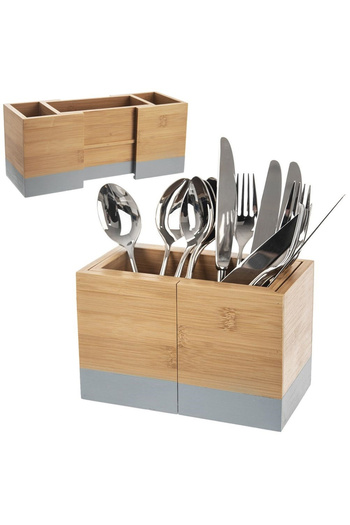 shumee Foldable wooden cutlery holder