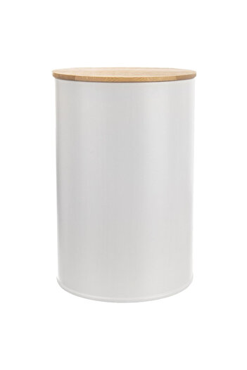 shumee Recipient alimentar metalic alb cu capac din bambus WHITELINE 800 ml