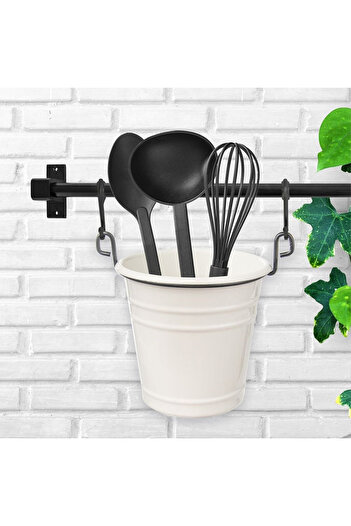 shumee RADKA white hanging kitchen utensil container