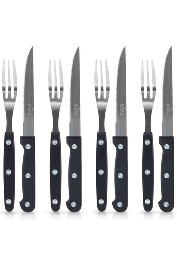 shumee Steel cutlery for steaks and burgers, 8 pieces.