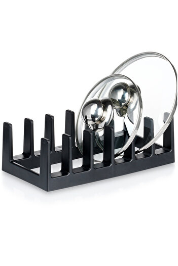 shumee Lid and plate holder, black, 28x15x9 cm