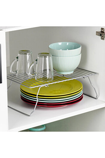 shumee Grey metal folding kitchen shelf 37x21x13.5 cm