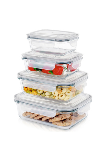 shumee Glass food containers with lids and seals, 4 pcs.