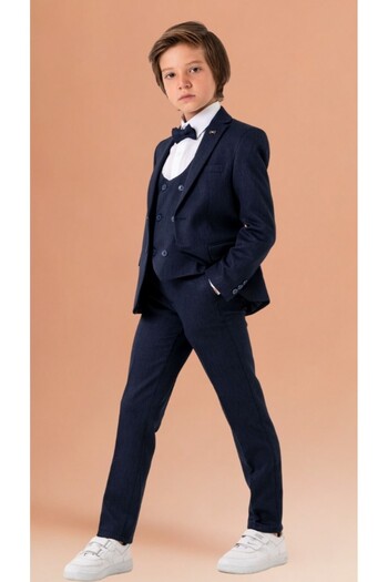 Atlas Kids Boys' Tuxedo Suit – Jacket, Pants, Vest, Bow Tie, Shirt Set of 5