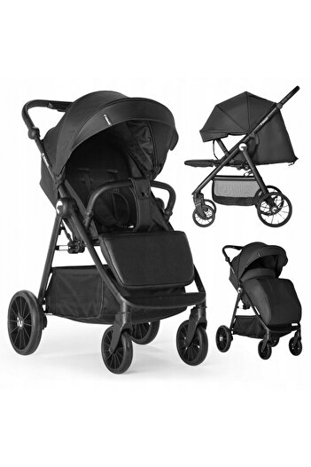 Kidnort Sports stroller 0-48 months up to 22 kg with compact folding Sjolejon Black
