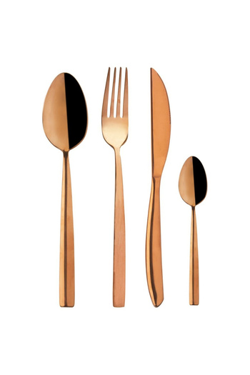 shumee Steel and copper cutlery set for 6 people, 24 pieces.