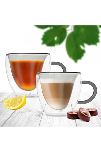 shumee Double-walled thermal cups for coffee and tea DOUBLE 280 ml 2 pcs.