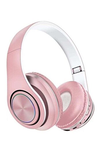 fun zone Generic Over-Ear Wireless Bluetooth Headphones Set Pink