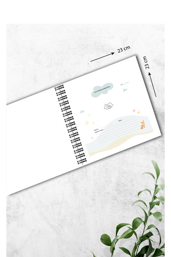 BULUT DİJİTAL Modern Baby Memory Book - First 1 Year Pregnancy and Mother Baby Diary - Agenda