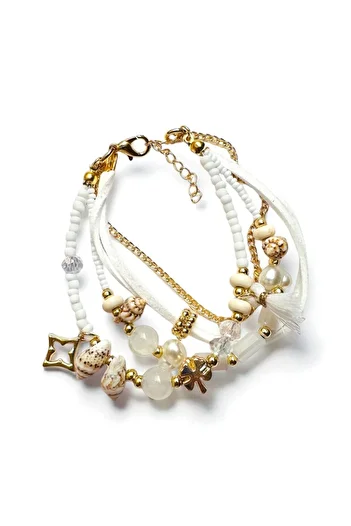 PETEK AKSESUAR ETHNIC BOHEM MULTI BRACELET NATURAL STAR